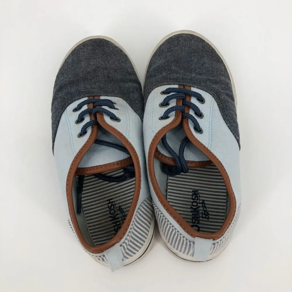 Oshkosh Boys Sneakers Size 2 Blue‎ Lace Up Dressy Casual